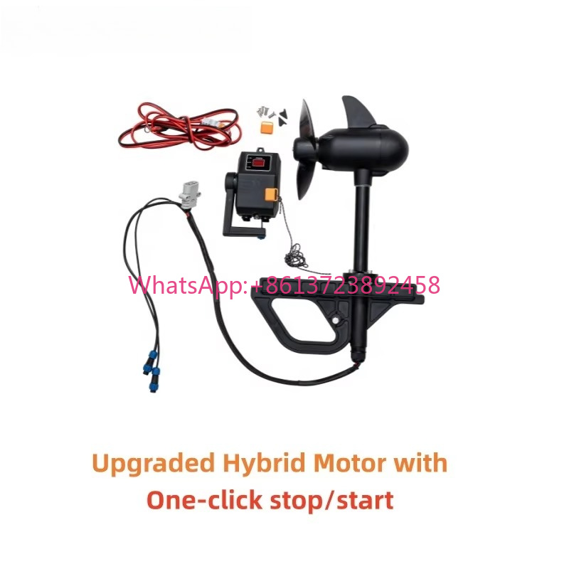 Fishing Kayak Trolling Motor - アップグレードされたブラシレスハイブリッドトローリングモーター 55Lbs 65Lbs カヤックエンジン パワードライブ フィンペダルカヤック