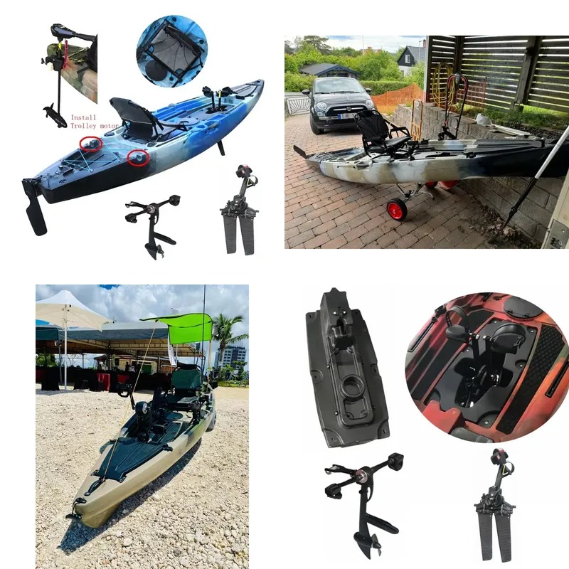 Fishing Kayak Sit On Top - シングルペダル電動モーター釣り用モーター カヤック用電動モーター シットオントップツーリング HDPEプラスチック製シングルシート釣り用 12フィート