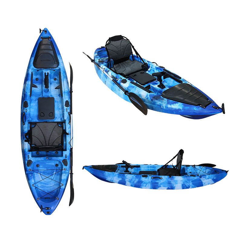 Fishing Kayak Pedal Drive - 一人乗りフィッシングペダルカヤック LLDPE プラスチックシーカヤック フットペダルドライブ付き 1 人用カヤック