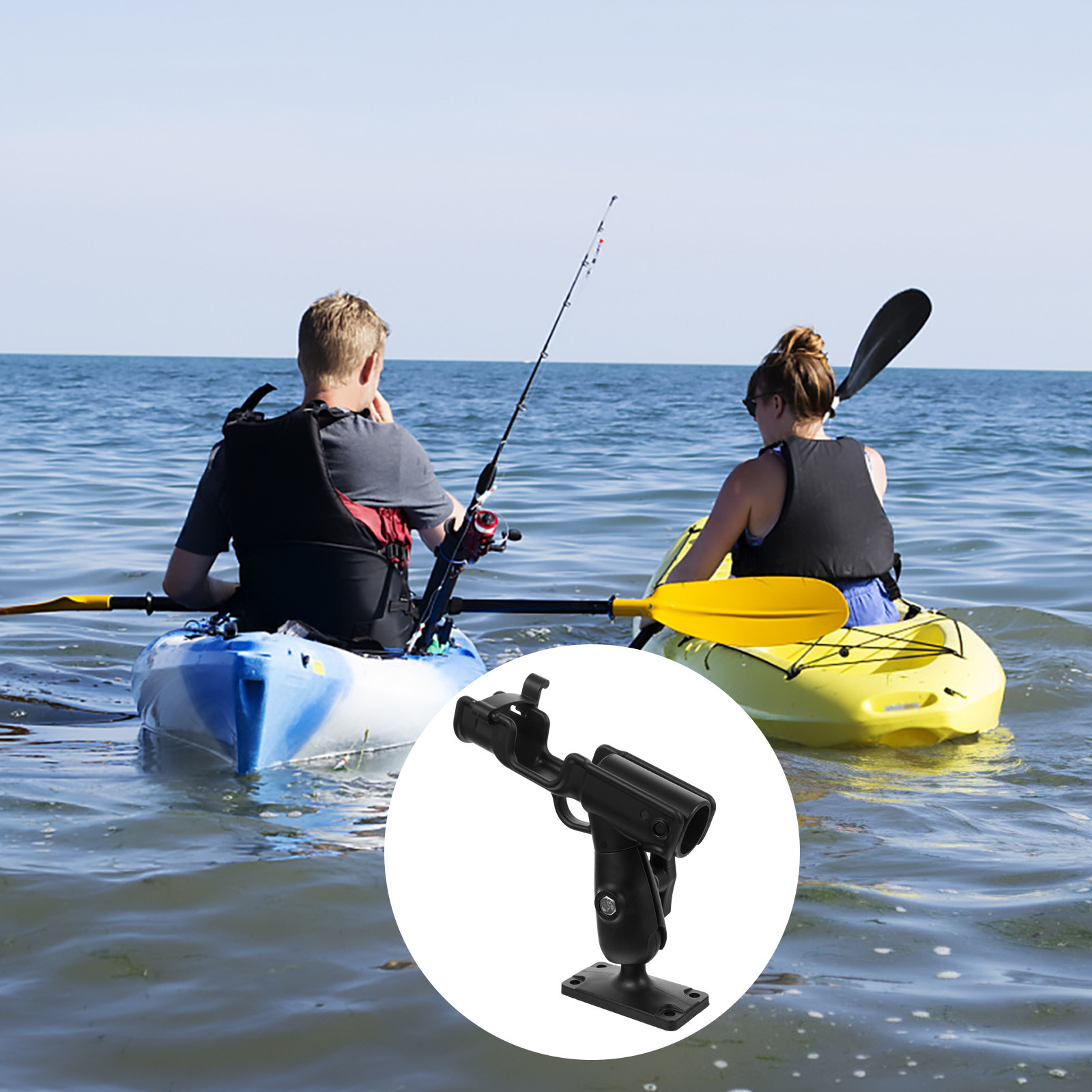 カヤック用釣り竿ホルダー 小型 360度回転可能 調整可能な - Fishing Kayak Rod Holder のレビューと価格
