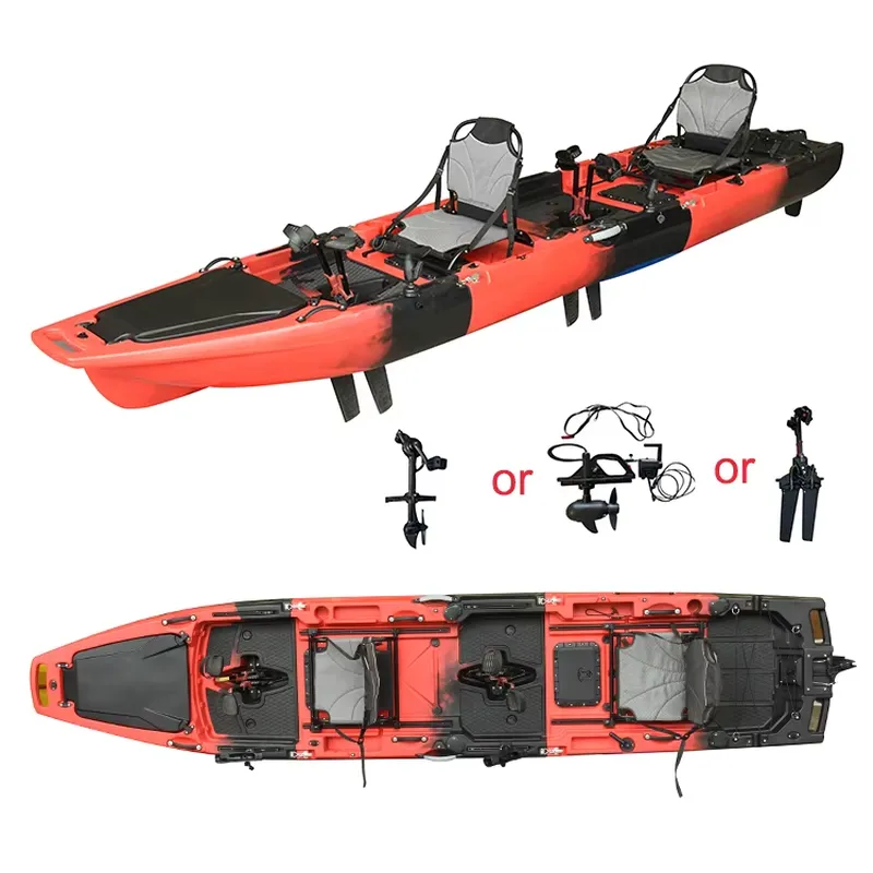 卸売14フィートHDPE3セクションタンデムペダル駆動カヤッ - Fishing Kayak Pedal Drive のレビューと価格