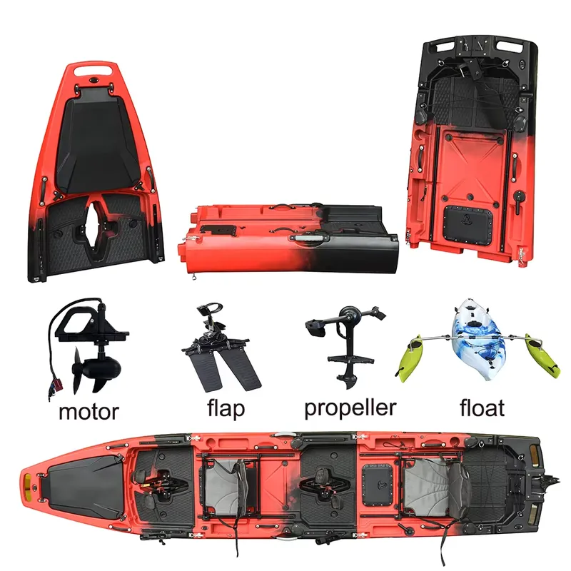 卸売14フィートHDPE3セクションタンデムペダル駆動カヤッ - Fishing Kayak Pedal Drive のレビューと価格