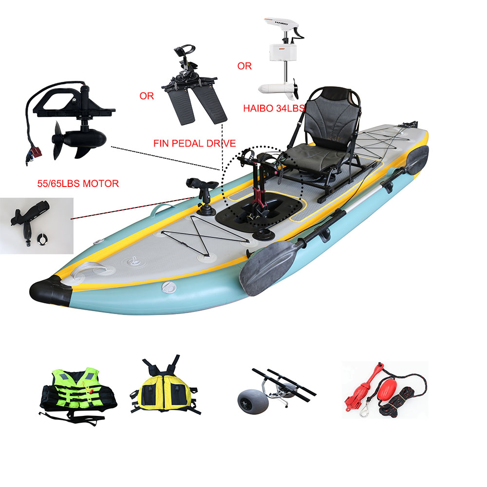 ペダル式折りたたみ式インフレータブルPVCシットオントップフ - Fishing Kayak Sit On Top のレビューと価格