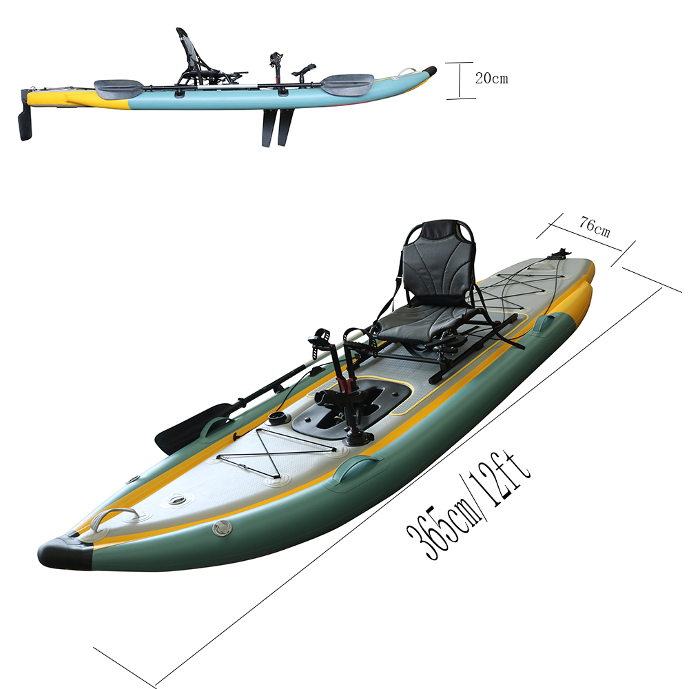 ペダル式折りたたみ式インフレータブルPVCシットオントップフ - Fishing Kayak Sit On Top のレビューと価格