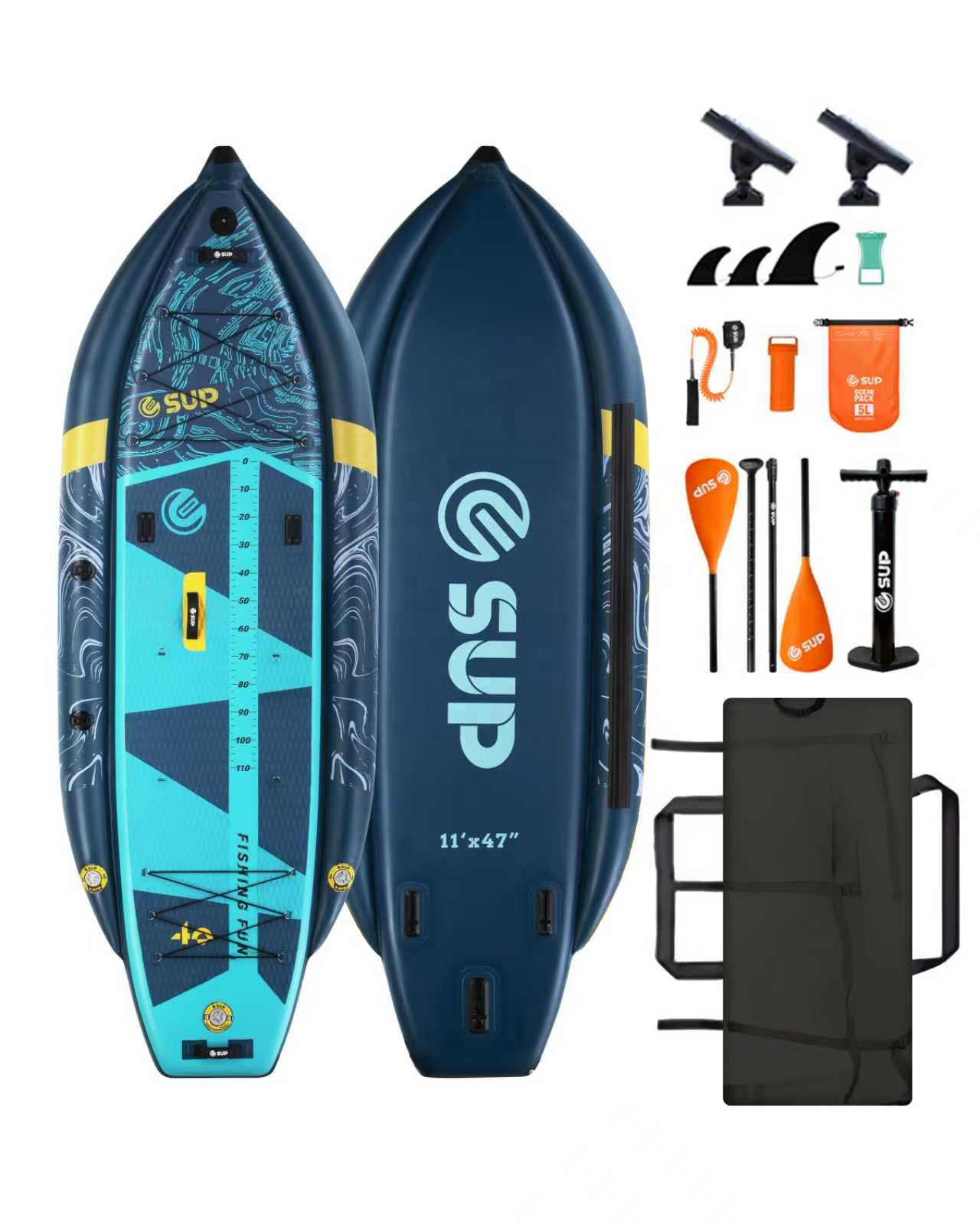インフレータブルフィッシングカヤック（2つのロッドホルダー付 - Fishing Kayak Rod Holder のレビューと価格