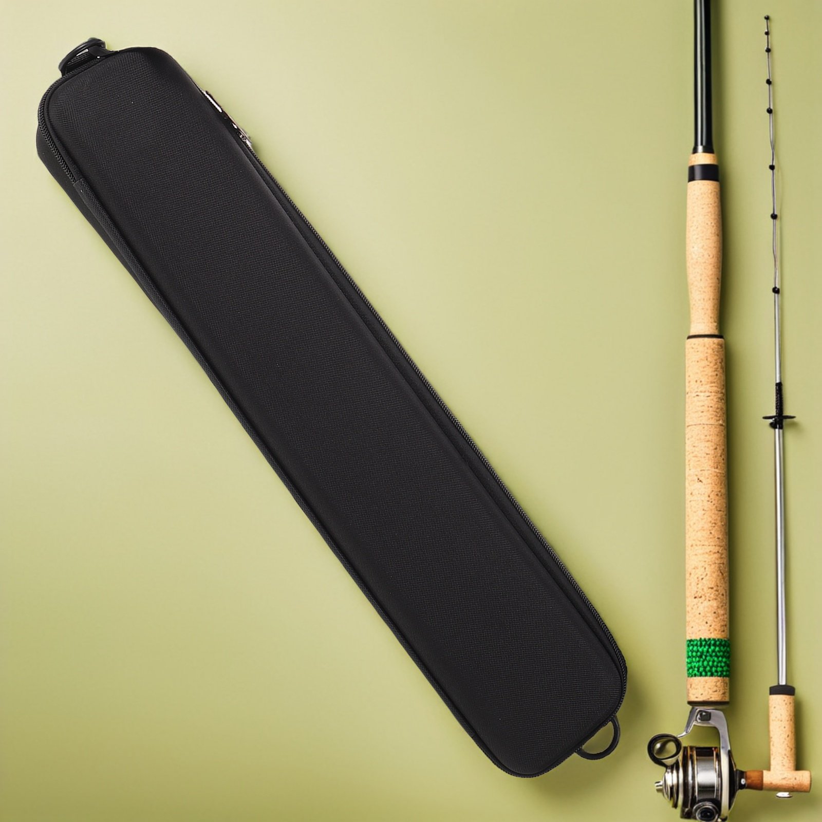 ハードシェル釣り竿ケース 防水EVA保護トラベルロッドオーガ - Fishing Kayak Storage Bag のレビューと価格