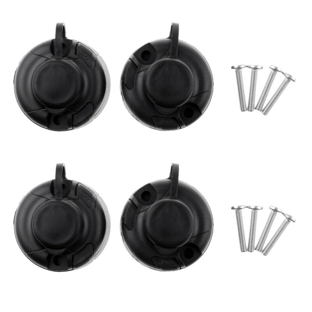 4 個ブラック ABS 釣竿ホルダーマウントベースネジ付きカ - Fishing Kayak Rod Holder のレビューと価格