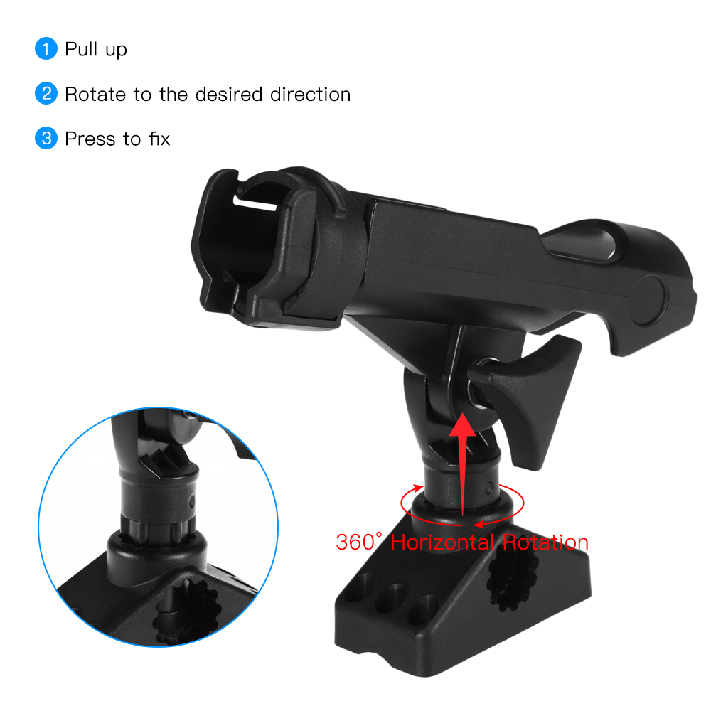 ステンレス鋼の釣り竿ホルダー,360度回転ベース,調整可能な - Fishing Kayak Rod Holder のレビューと価格